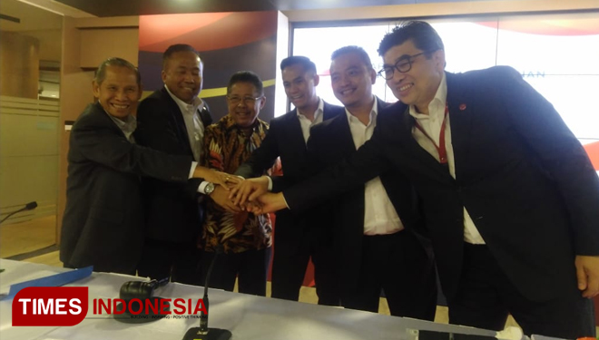 The Pesident Director of PT Visi Media Asia TBK (IDX-VIVA) Anindya Bakrie. (FOTO: Picture by: Yayat R Cipasang/TIMES Indonesia)