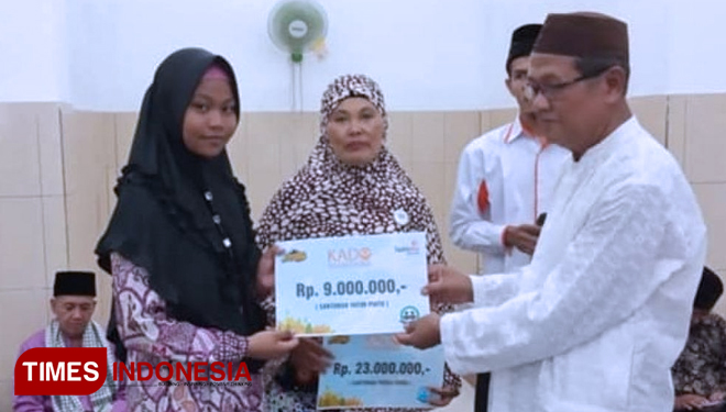Lazismu santuni 89 anak yatim dan gulirkan bantuan untuk 3 masjid. (FOTO: Bayu Prakoso/TIMES Indonesia)