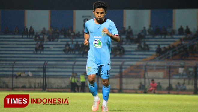 Hambali Tolib saat memperkuat Persela Lamongan di Liga 1 2019, (FOTO: MFA Rohmatillah/TIMES Indonesia)