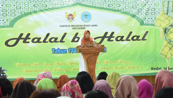 Lilik Muhibbah buka acara halal bihalal GOW. (FOTO: Istimewa)
