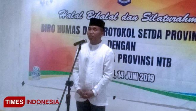 Najamuddin Amy, Kepala Biro Humas dan Protokoler Pemprov NTB.(FOTO: Anugrah Dany/TIMES Indonesia) 