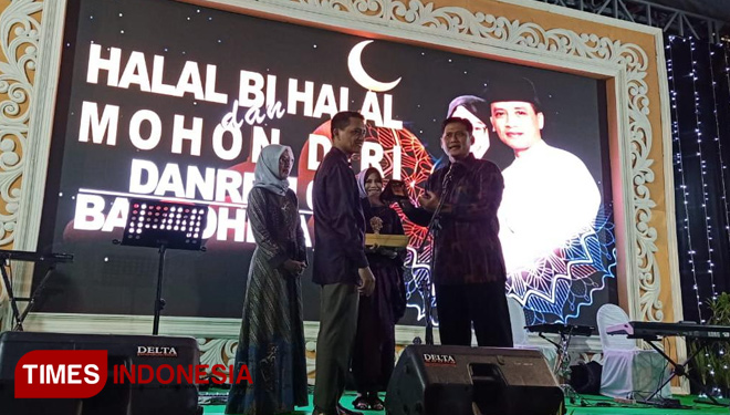 Suasana Acara Halal bihalal yang digelar Korem 083 Baladhika Jaya, Senin (17/6/2019). (FOTO: Widodo Irianto/TIMES Indonesia)