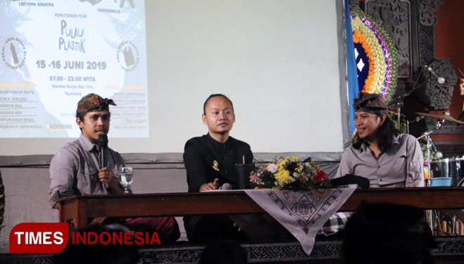 Salah satu acara Jaga Jagad adalah Diskusi publik bertajuk Bali Bukan Pulau Plastik. (FOTO: AJP TIMES Indonesia)