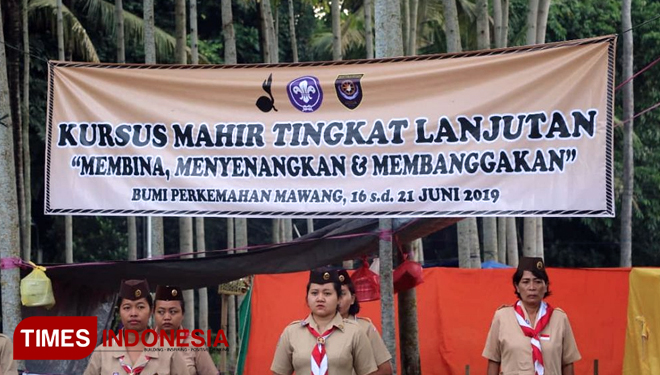 Kursus Mahir Tingkat Lanjut yang dilaksanakan Gerakan Pramuka Kwartir Cabang Gianyar. (FOTO: AJP TIMES Indonesia)