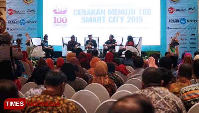 Rapat Evaluasi Smart Kampung se-Indonesia di Banyuwangi. (FOTO: Agung Sedana/TIMES Indonesia)