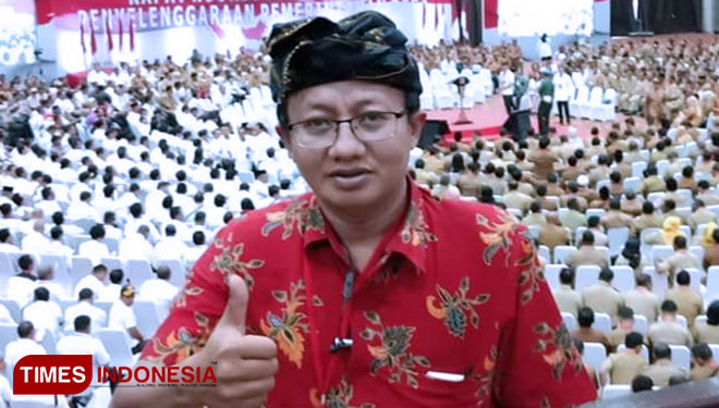 Rudi Hartono Latief, Ketua Asosiasi BPD Kabupaten Banyuwangi. (Foto : Syamsul Arifin/ TIMES Indonesia)