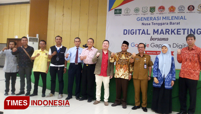 Pelatihan digital marketing yang digelar oleh Generasi Milenial NTB bersama Google Gapura. (FOTO: Anugrah Dany/TIMES Indonesia) 