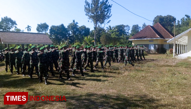 Minggu Militer Kodim 0824 Jember Diwil Koramil 0824/02 Arjasa. (FOTO: AJP/TIMES Indonesia)