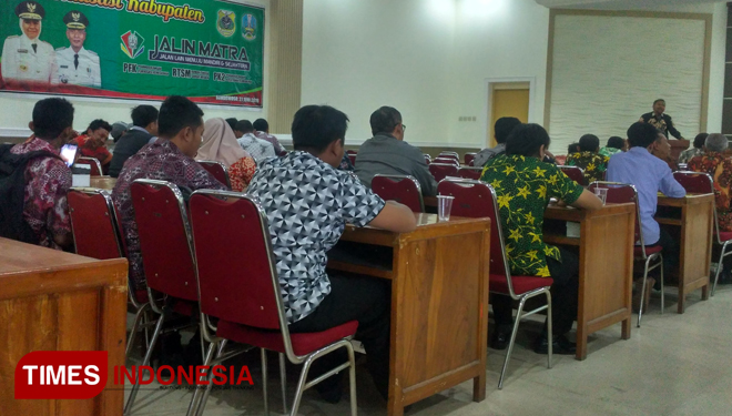 Sosialisasi Program Jalin Matra di Kabupaten Bondowoso Jawa Timur. (FOTO: Moh Bahri/TIMES Indonesia) 