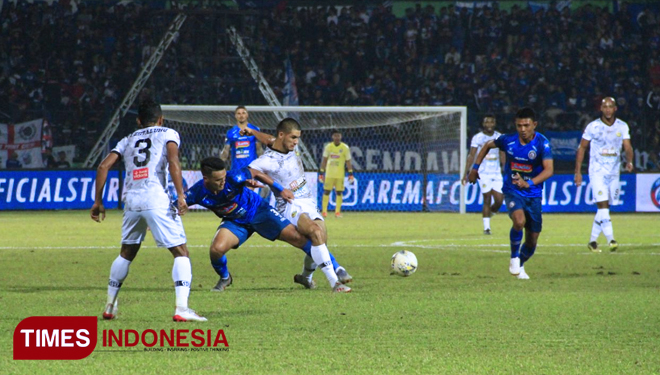 Pertandingan Arema Fc v PS TIRA Persikabo, (29/6/2019) lalu. (FOTO: Tria Adha/TIMES Indonesia)