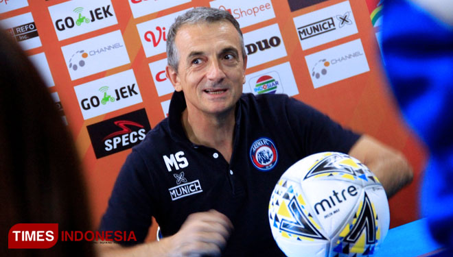 Pelatih Arema FC, Milomir Seslija. (FOTO: Dok. TIMES Indonesia)