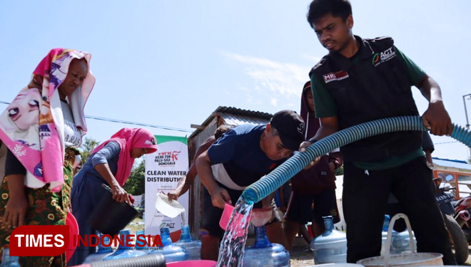 Dari hasil peninjauan, kami memang masih banyak lokasi pengungsian yang sangat membutuhkan air bersih. Baik yang mengungsi di kamp pengungsian umum maupun yang mengungsi di Integrated Community Shelter (ICS)-ACT. (FOTO: AJP TIMES Indonesia)