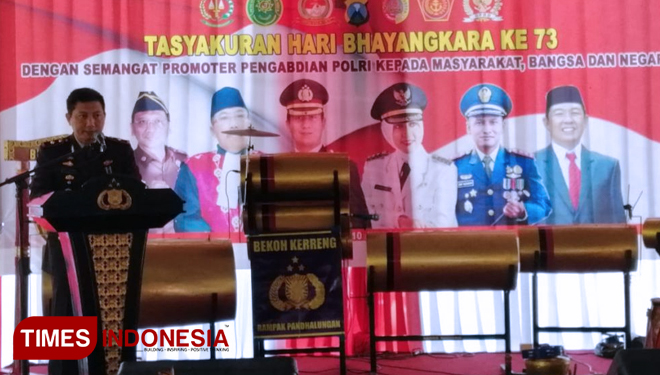 Pelaksanaan Resepsi HUT Bhayangkara Ke 73 di Kab Jember. (FOTO: AJP/TIMES Indonesia)