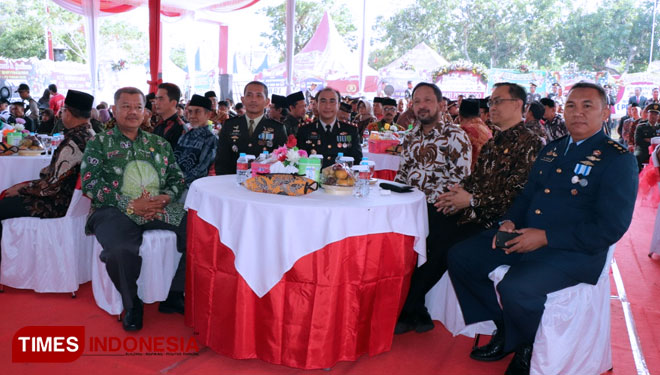 Bupati Ponorogo hadiri syukuran HUT ke-73 Bhayangkara. (Foto: Marhaban/TIMES Indonesia)
