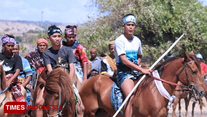 Parade 1001 ekor kuda dalam festival sandalwood di Sumba Timur. (FOTO: Habibudin/TIMES Indonesia)