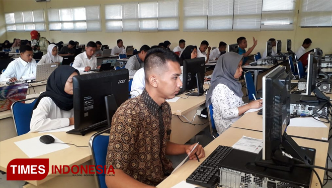 Pelaksanaan CAT dalam penerimaaan Mahasiswa Baru Polbangtan Malang tahun akademik 2019/2020. (Foto: Humas Polbangtan Malang for TIMES Indonesia)