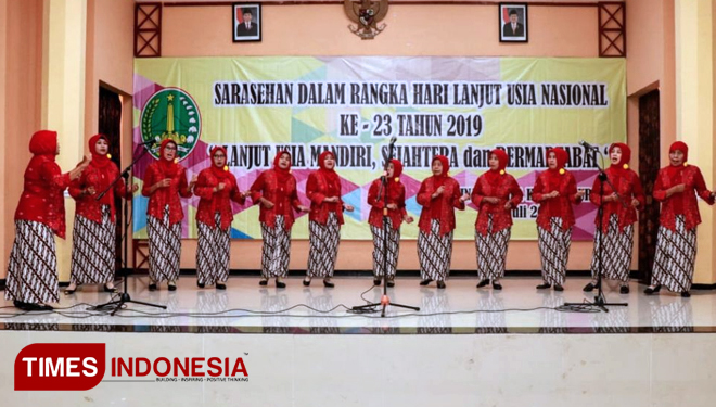 sarasehan Hari Lanjut Usia Nasional (HLUN) ke 23 Tahun 2019, Selasa (16/7/2019). (FOTO: AJP TIMES Indonesia)