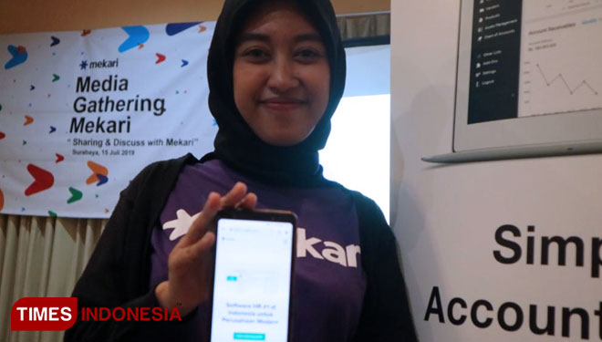 Mekari tawarkan platform teknologi terintegrasi kepada kalangan Usaha Kecil Menengah Surabaya dalam era persaingan revolusi industri 4.0, Rabu (17/7/2019).(Foto: Lely Yuana/TIMES Indonesia)