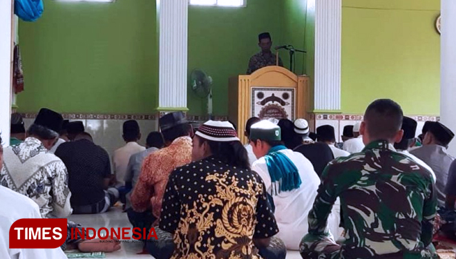 Masjid Miftakhul Huda Dukuh Sigerung, Desa Jatimulya, Kecamatan Suradadi, Kabupaten Tegal, Jawa Tengah, ramai sejak adanya TMMD Reguler 105 Tegal. (FOTO: AJP TIMES Indonesia)