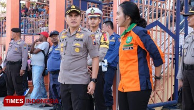 Polres Bojonegoro Amankan Laga Uji Coba Persibo Bojonegoro Vs Arema Malang United