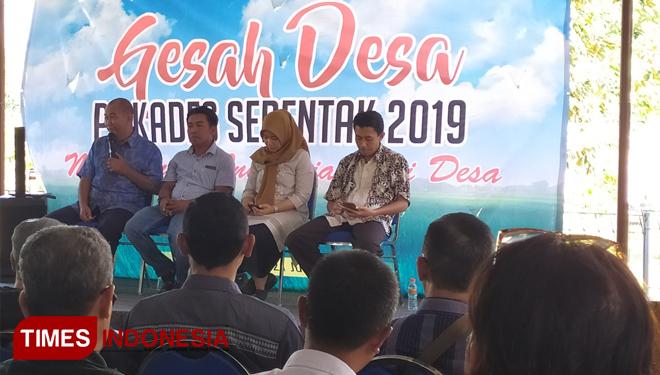 Acara Gesah Desa, Pilkades serentak 2019 yang diadakan oleh Asosiasi BPD Banyuwangi. (Foto: Erwin Wahyudi/TIMES Indonesia).