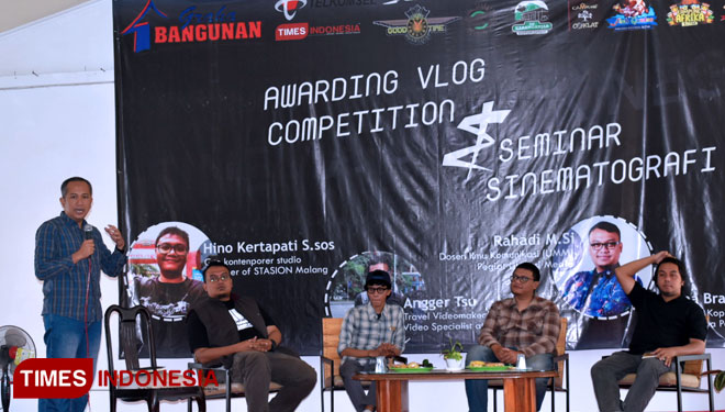 Suasana Seminar Sinematografi yang digelar Argia Academy, Minggu (21/7/2019). (Foto :Sholeh/ TIMES Indonesia)