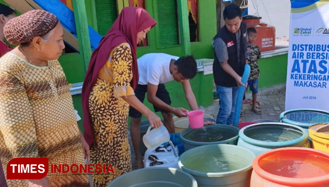 Bantuan air bersih ini dinikmati 684 KK atau 3.008 jiwa di Desa Ampekale, Kabupaten Maros, Sulawesi Selatan. (FOTO: AJP TIMES Indonesia)