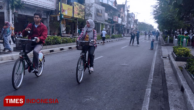 Suasana Jalan Malioboro bebas kendaraan bermotor pada Selasa Wage (23/7/2019). (FOTO: A Riyadi/TIMES Indonesia)