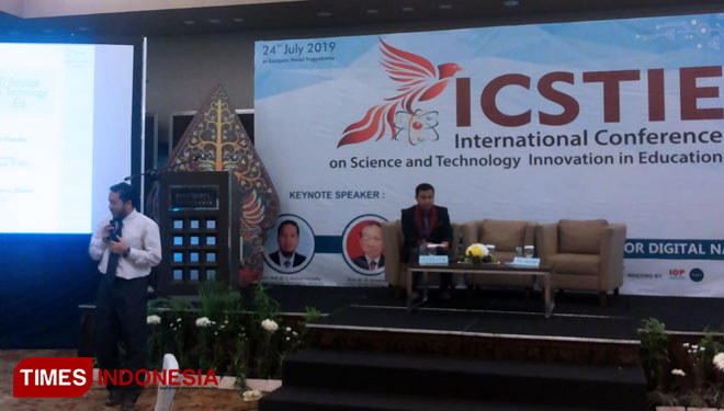 Suasana Konferensi Internasional bertajuk International Conference on Science and Technology Innovation Education (ICSTIE) 2019 di Eastparc Hotel Yogyakarta, Rabu (24/72019). (FOTO: Ahmad Tulung/TIMES Indonesia)