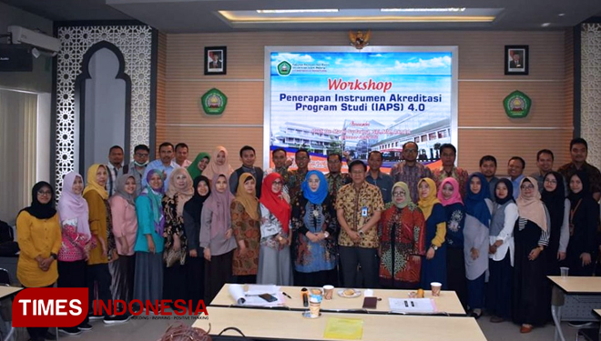Workshop Penerapan Instrumen Akreditasi Program Studi (IAPS) 4.0, Selasa (23/7/2019). (FOTO: AJP TIMES Indonesia)