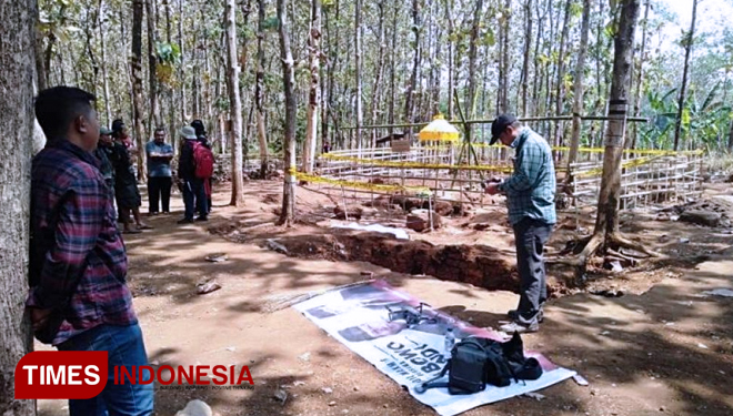 Lokasi penemuan bangunan candi abad 500 SM-500 M, di Desa Galuh Timur, Kecamatan Tonjong, Kabupaten Brebes, Jawa Tengah. (FOTO: AJP TIMES Indonesia)