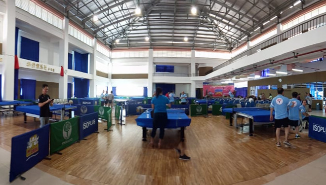 Tempat latihan PTM HCIYS di lantai 8 Gedung Universitas Darma Cendika, Surabaya, yang baru diresmikan, Sabtu (27/7/2019). (FOTO: Istimewa)