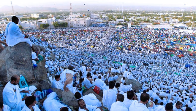 Jemaah haji melaksanakan wukuf di Padang Arafah (Foto: Kemenag RI for TIMES Indonesia)