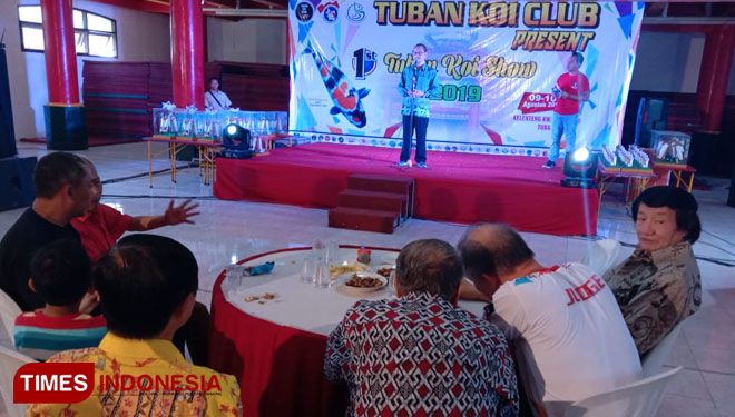Pembukaan kontes Ikan Koi skala nasional, di Klenteng Kwan Sing Bio Tuban, Sabtu (10/08/2019). (Foto: Achmad Choirudin/TIMES Indonesia)