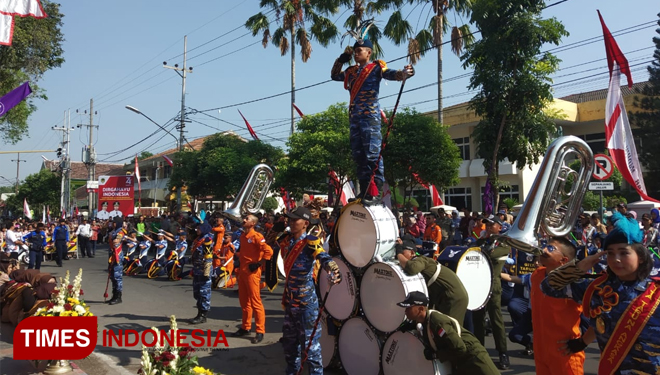Apel Peringatan Hari Pramuka ke 58 di Kota Madiun Penuh Atraksi