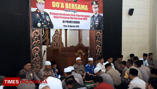 HUT Ke-74 RI, Polres Kediri Gelar Doa Bersama untuk Jaga Keutuhan NKRI