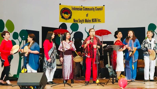 Lagu Indonesia Raya Menggema di Bazar ICC NSW Inc Australia