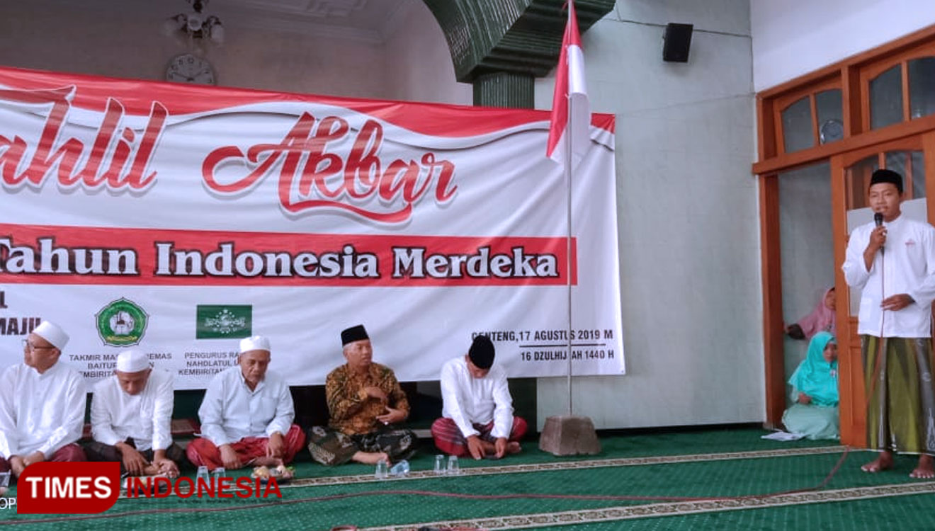 Ketua Panitia Tahlil Akbar, Agung Firdha Swastika saat memberikan sambutan. (Foto : Rizki Alfian/TIMES Indonesia)