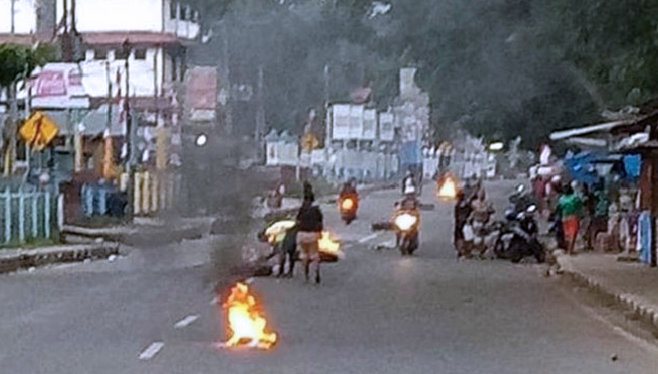 Kerusuhan kembali di Manokwari, Papua Barat. (Foto:Istimewa)