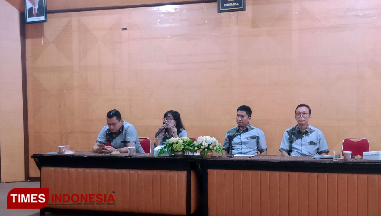 Suasana Rakornis Paket Wisata Pelajar Olas Kembar Bapparda Kabupaten Blitar, Selasa (20/8/2019). (Foto: Sholeh/TIMES Indonesia)