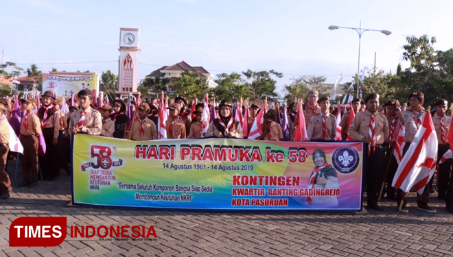 Peringatan Hari Jadi Pramuka Di Kota Pasuruan Times Indonesia