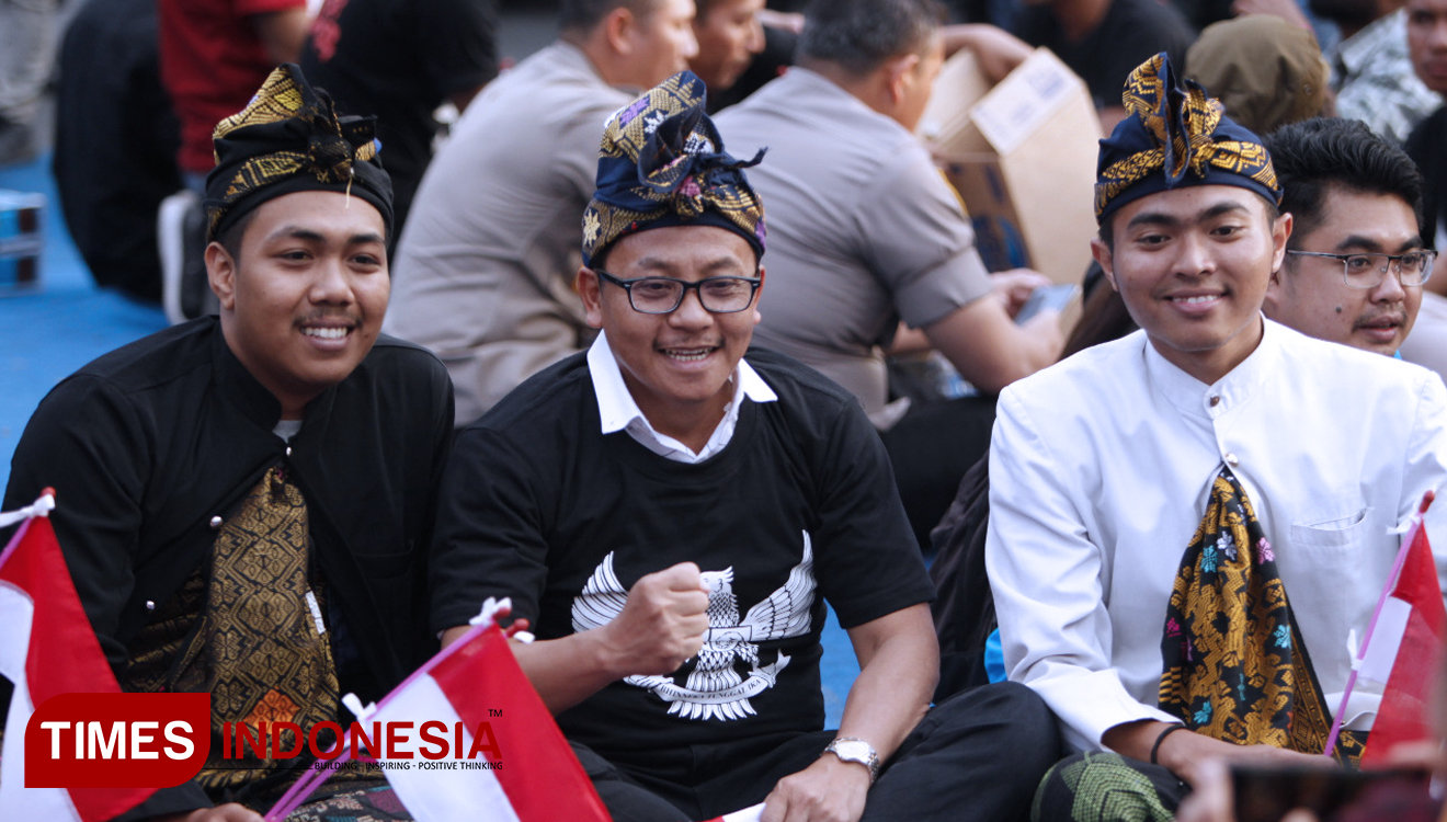 Wali Kota Malang Sutiaji menghadiri acara Gerakan Malang Tunggal Ika di Bundaran Simpang Balapan, Kota Malang, Jumat (23/8/2019). (FOTO: Ryan/TIMES Indonesia)