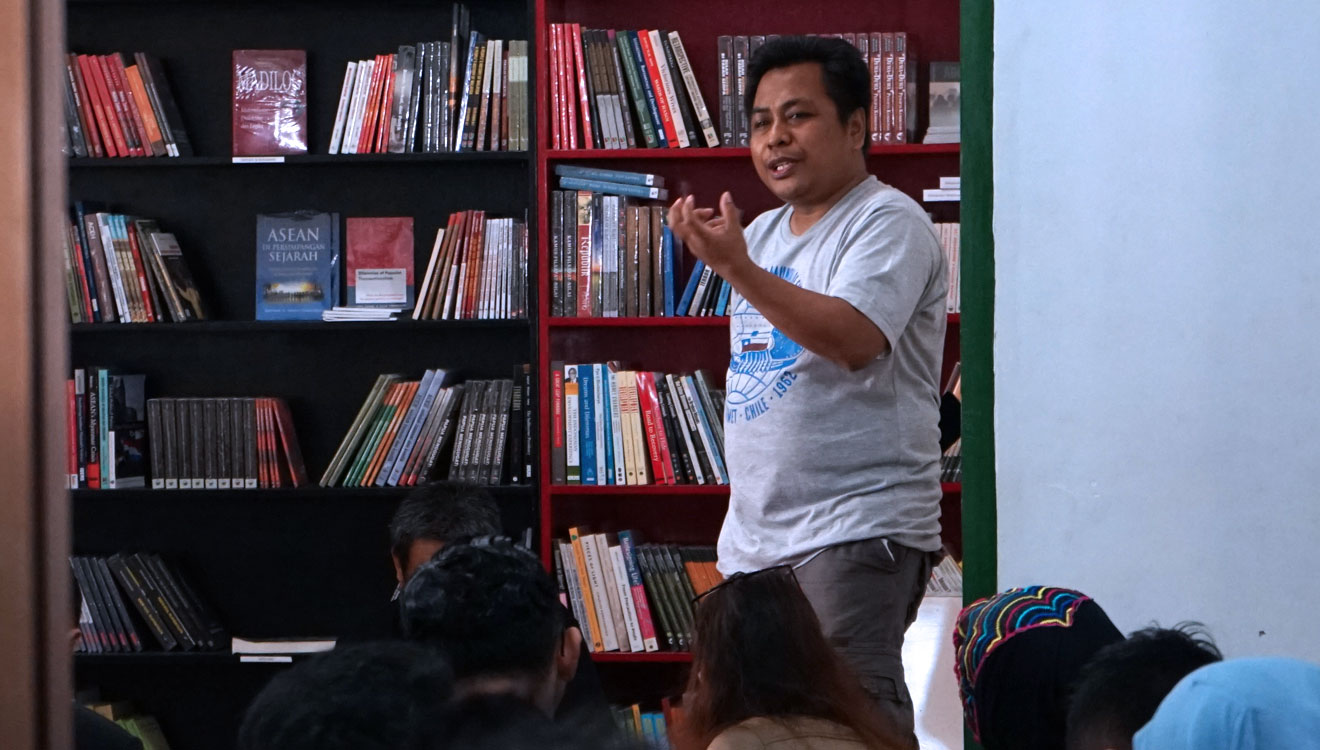 Suasana workshop Penulisan Novel Festival Sastra Yogyakarta (Joglitfest) di Gerak Budaya Yogyakarta. (FOTO: Istimewa)