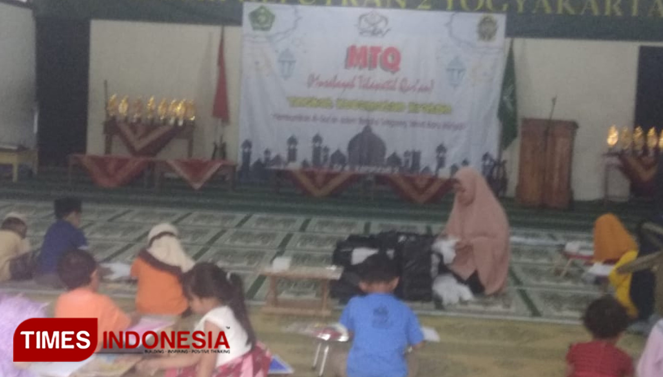 Suasana lomba MTQ di SD Negeri Keputran 2 Kecamatan Kraton Kota Yogyakarta berlangsung meriah, Minggu (25/8/2019). (FOTO: Nunuk/TIMES Indonesia)