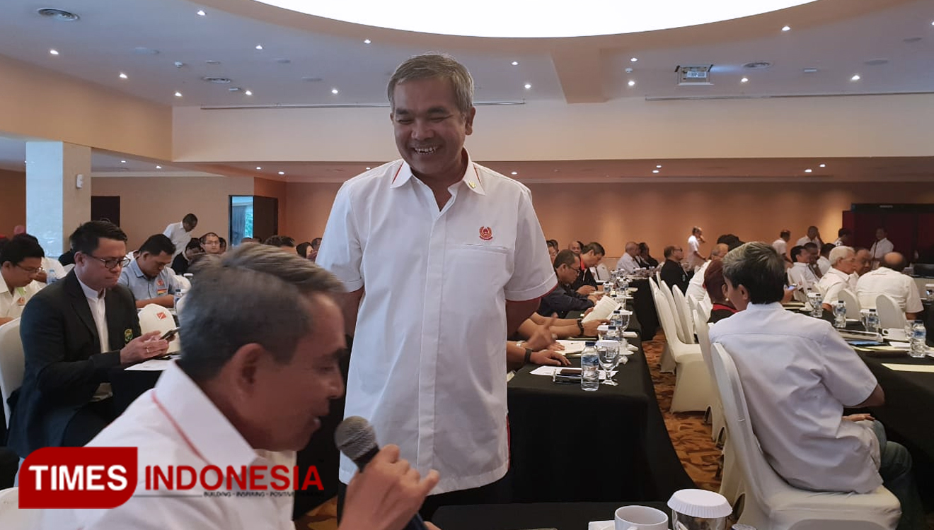 Sharing Komunikasi dan Motivasi pada Workshop KONI Pusat yang bertajuk Terobosan Strategis KONI Pusat 2019 - 2023: Menuju Kemandirian yang dilaksanakan Rabu sampai Kamis ini (28-29/8/2019).