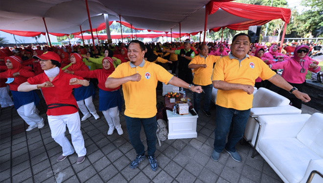 Peringatan Haornas pada 9 September 2019 ditandai dengan digelarnya Festival Nasional Senam Bugar Lansia Indonesia di halaman Kemenpora, Jakarta Pusat. (FOTO: istimewa)