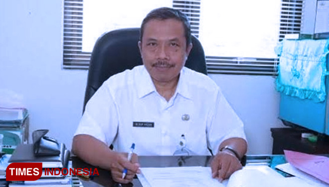 Kepala Badan kepegawaian Daerah (BKD) Tuban, Nur Hasan, Senin, (02/09/2019). (FOTO: Achmad Choirudin/TIMES Indonesia)