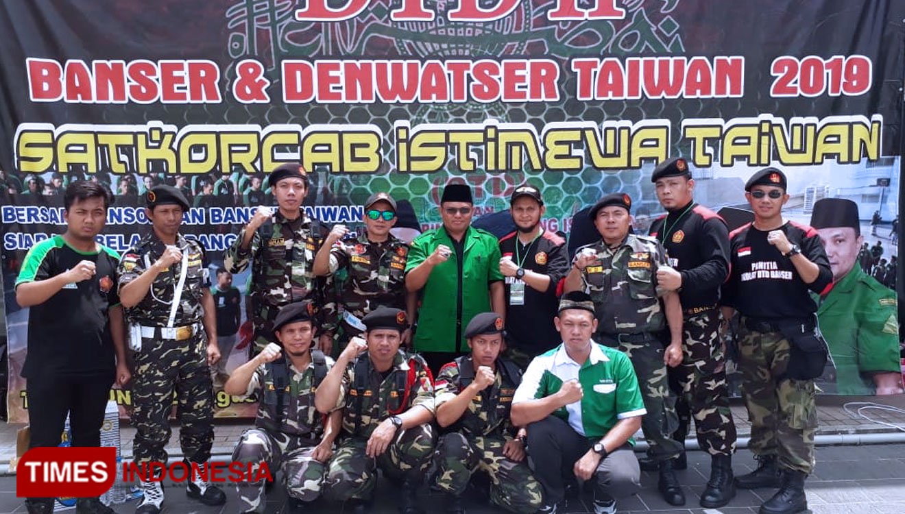 Diklat terpadu II banser dan denwatser taiwan 2019 (FOTO: TIMES Indonesia Network)
