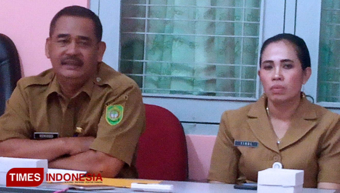 Sekertaris Disnakertrans Pemkab Bantul, Ris Widodo saat memberikan keterangan kepada wartawan, Senin (2/9/2019). (FOTO: Totok Hidayat/TIMES Indonesia)