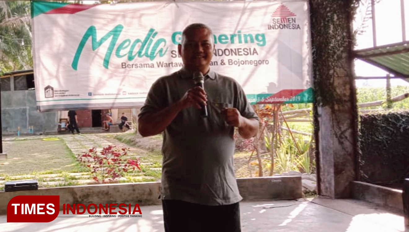 Senior Manager of Public Relation & CSR Semen Indonesia, Setiawan Prasetyo, Kamis, (05/09/2019) (Foto: Achmad Choirudin/TIMES Indonesia)